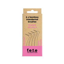 4 x Bamboo Interdental Brushes Pink (0.4mm | ISO Size 0) - truthpaste