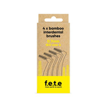 4 x Bamboo Interdental Brushes Yellow (0.7mm | ISO Size 4) - truthpaste