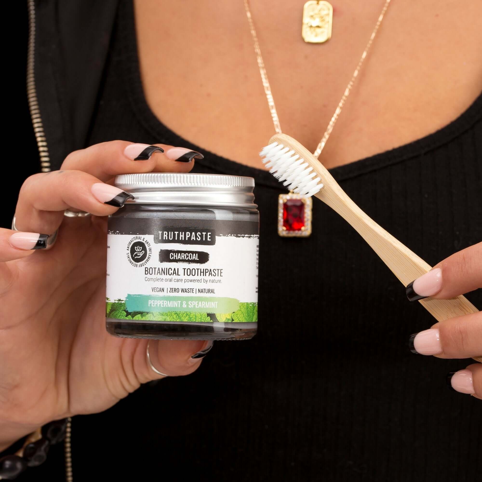 Charcoal: Peppermint & Spearmint (100ml) - truthpaste