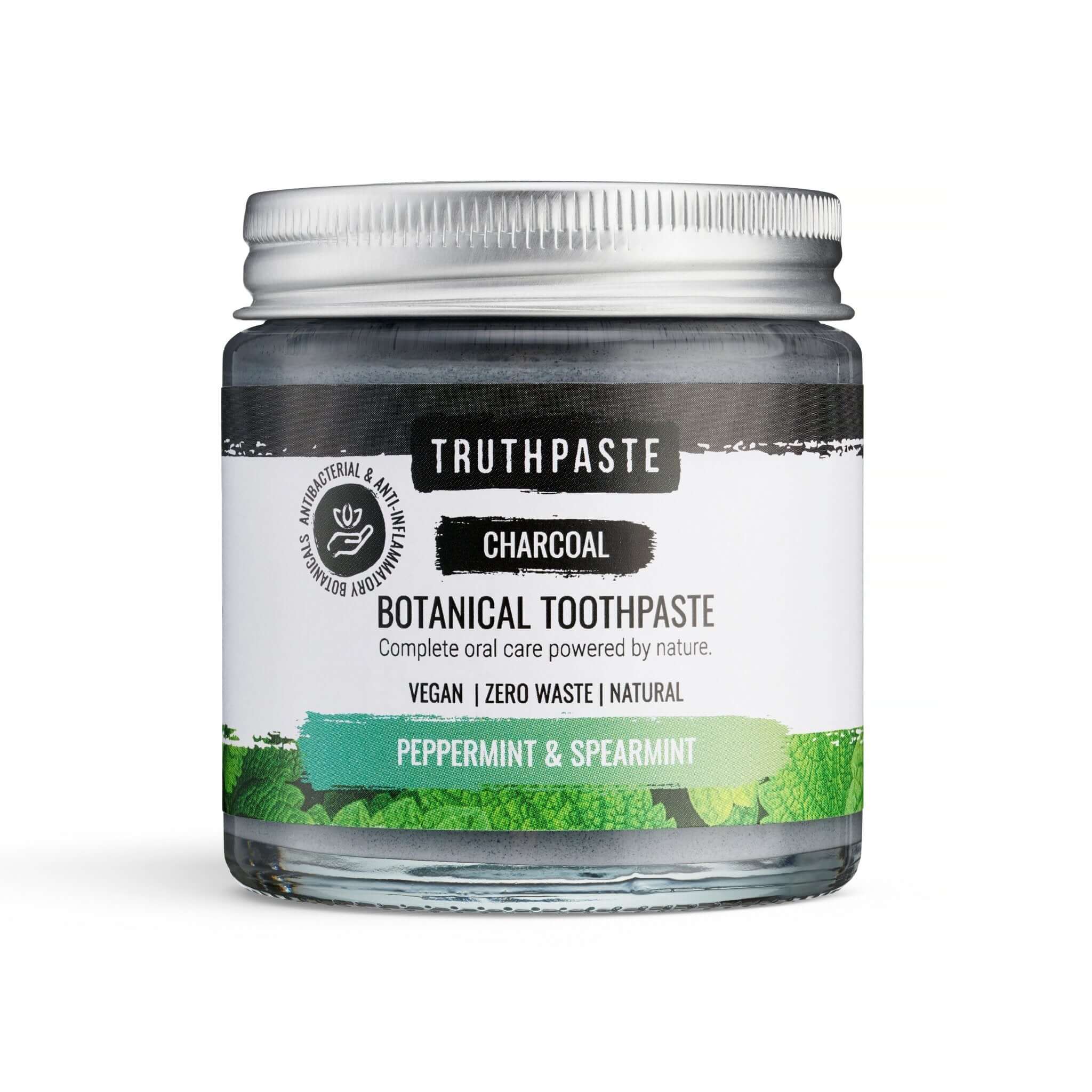 Charcoal: Peppermint & Spearmint (100ml) - truthpaste