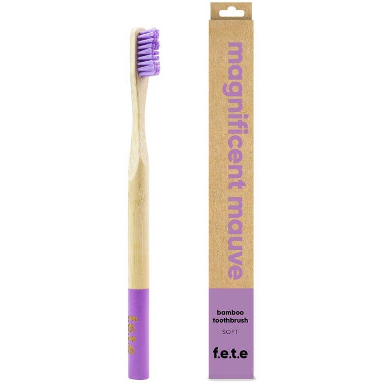 Magnificent Mauve Bamboo Toothbrush (Soft Bristles) - truthpaste