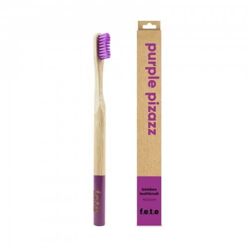 Purple Pizazz Bamboo Toothbrush (Medium Bristles) - truthpaste