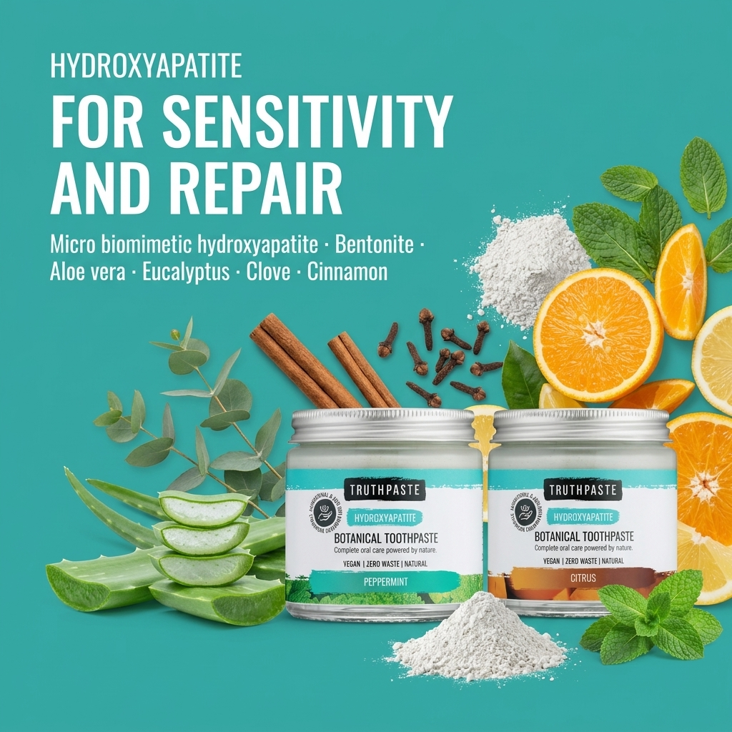 fluoride free toothpaste with hydroxyapatite for sensitive teeth and enamel repair