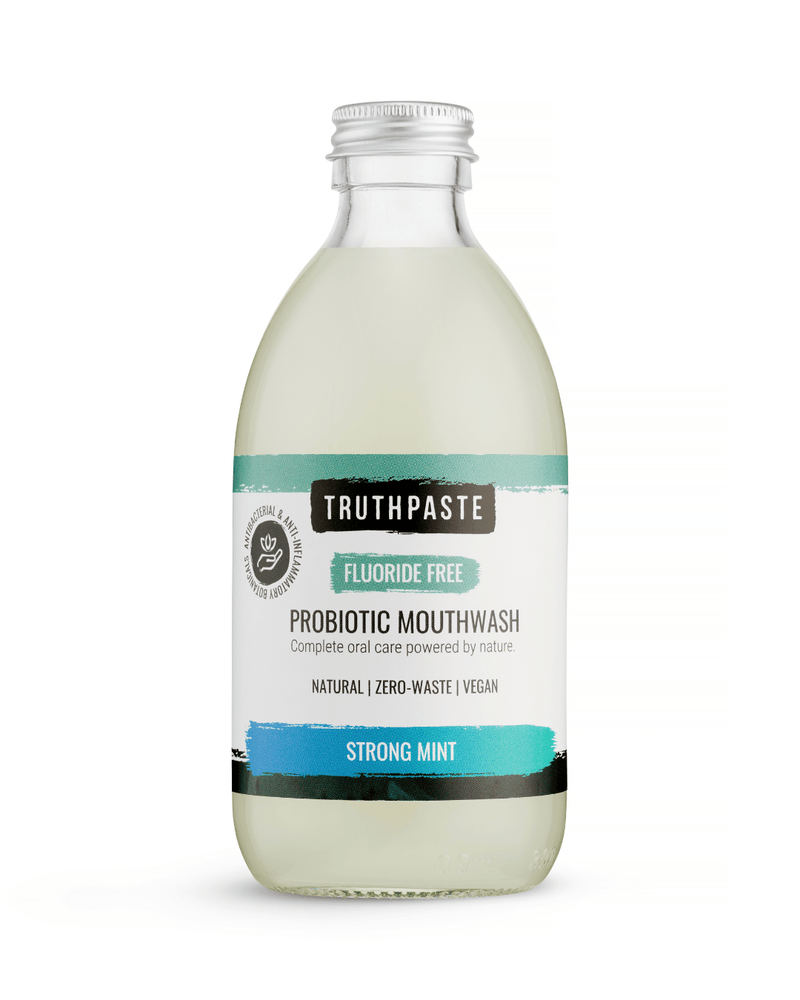 Strong Mint Probiotic Mouthwash Fluoride Free 300ml - truthpaste