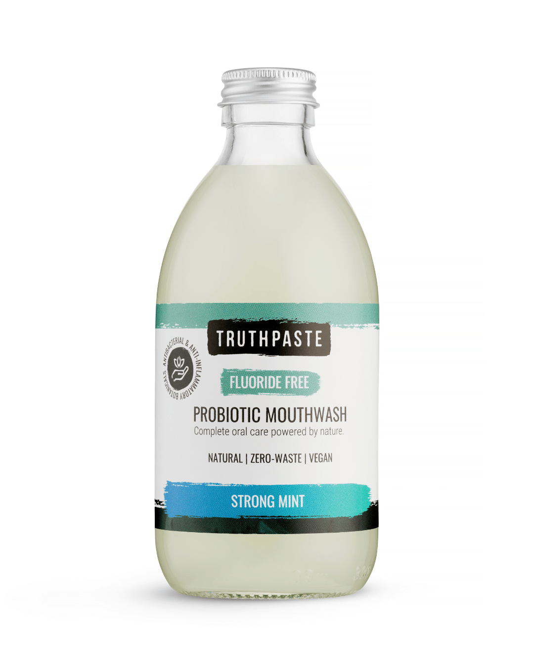 Strong Mint Probiotic Mouthwash Fluoride Free 300ml - truthpaste