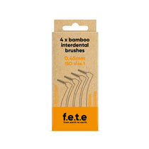 4 x Bamboo Interdental Brushes Orange (0.45mm | ISO Size 1) - truthpaste