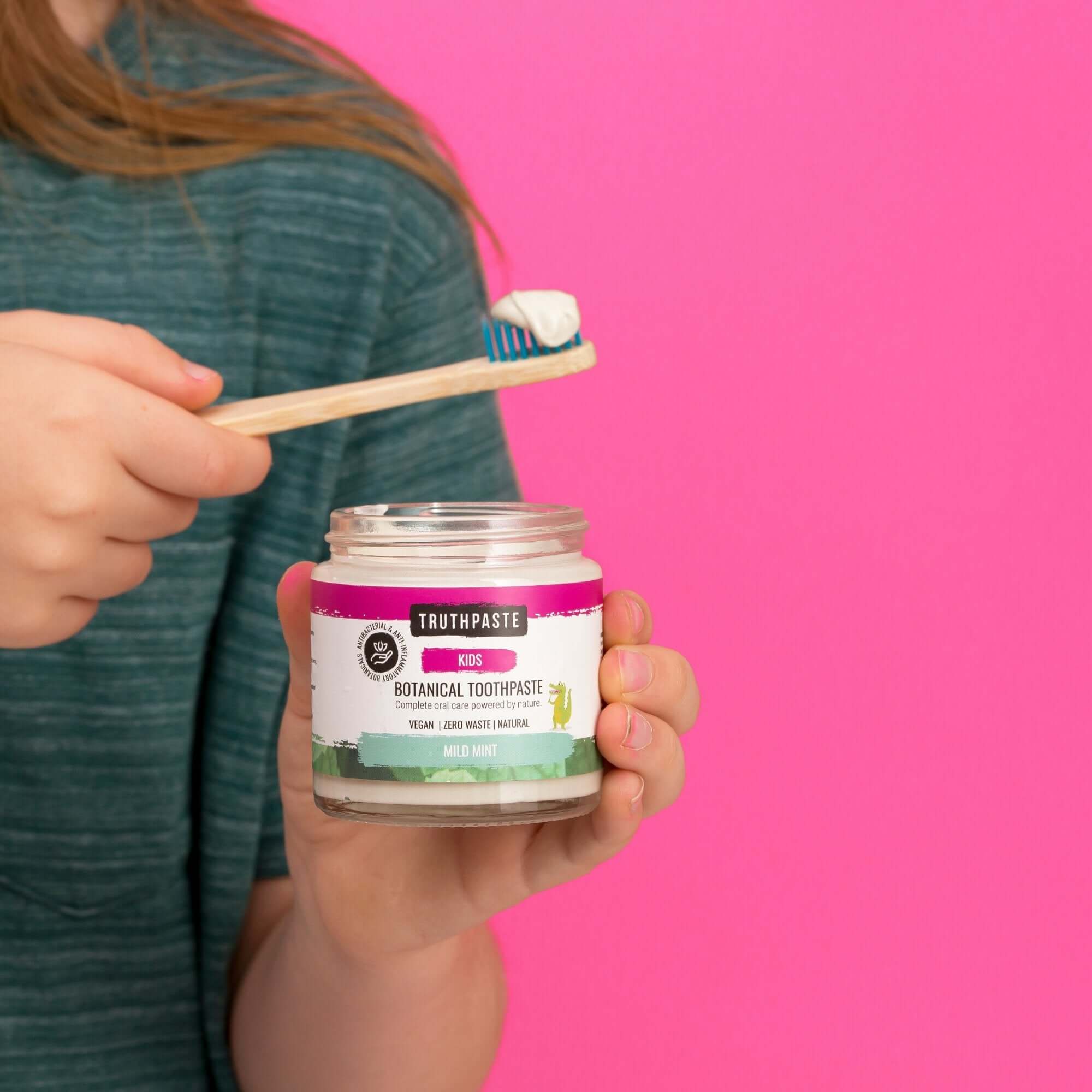 Truthpaste Apllication Method Truthpaste Mild Mint | Natural kids toothpaste | Fluoride & SLS Free ...