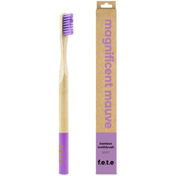 Magnificent Mauve Bamboo Toothbrush (Soft Bristles) - truthpaste