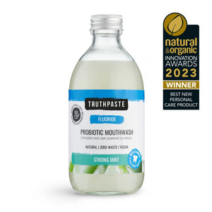 Strong Mint Probiotic Mouthwash With Fluoride - truthpaste
